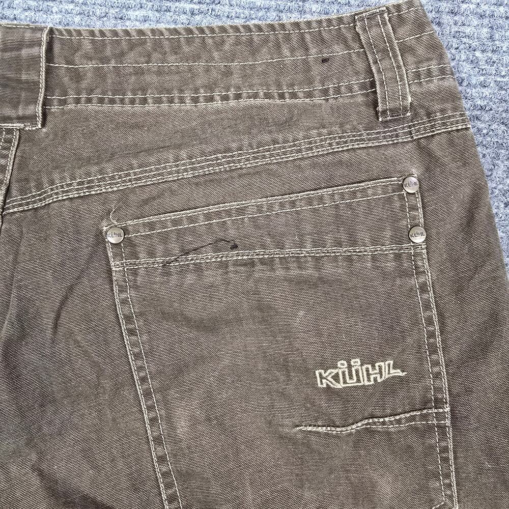 Kuhl Outkast Pants Mens 36x32 Brown Olive Canvas Patina Dye Hiking Outdoor - Picture 6 of 9
